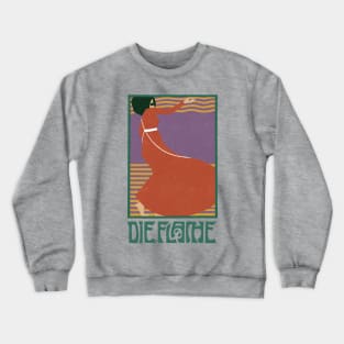 Die Flache Dancing Girl Retro Vintage Poster Crewneck Sweatshirt